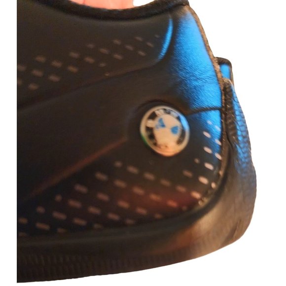 Puma Boys 9c Moto Sport BMW Black Leather Adjustable SfPf Home *Q4 - Picture 3 of 10